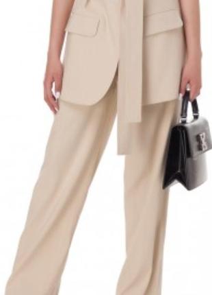 Ллянні брюки вільного прямого крою  штани жіночі