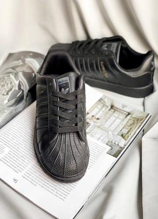 🎬 adidas superstar full black