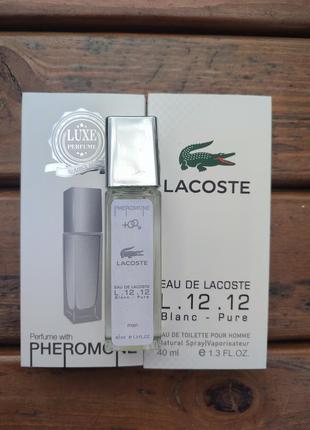 Парфюмированная вода pheromone formula lacoste eau de l.12.12 blanc мужской 40 мл1 фото