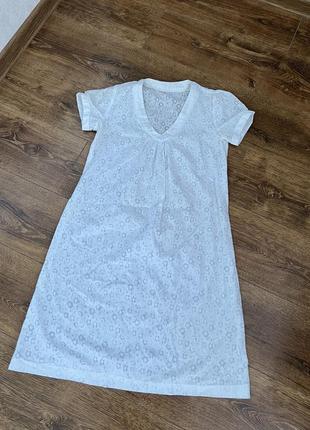 Белое платье сарафан размер м пляжное ночнушка