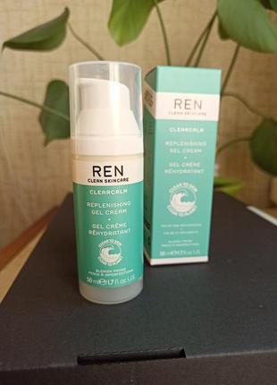 Ren clean skincare clearcalm replenishing gel балансуючий нічний гель для проблемної шкіри 50 мл