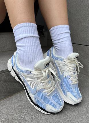 Шикарные женские кроссовки nike zoom vomero sky blue голубые с бежевым6 фото