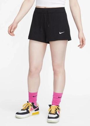 Шорти жіночі nike w nsw rib jrsy short (арт. dv7862-010)