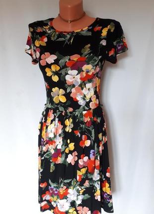 Цветочное висковье платье в цветы1 фото