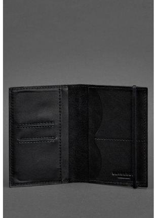 Обложки на паспорт кожаные стильные , обложки для паспорта из кожи красивые черный1 фото