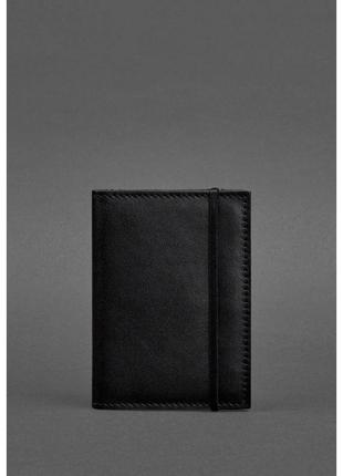 Обложки на паспорт кожаные стильные , обложки для паспорта из кожи красивые черный3 фото