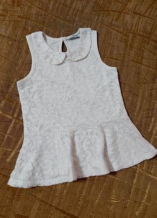 Блуза мереживна з баскою