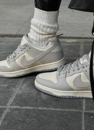 Кросівки nike air force grey beige (весна-літо-осінь)5 фото