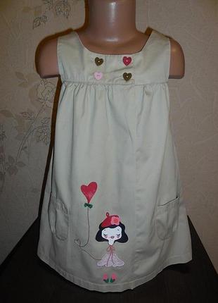Платье h&amp;m котончик, 5-6 лет (116 см)