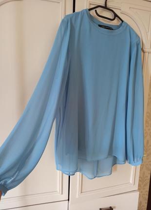 Голубая блуза zara1 фото