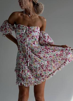 Сукня сарафан плаття платье з рюшами бавовняна