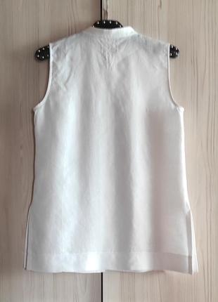 Льняная белая блуза от marks&spencer5 фото
