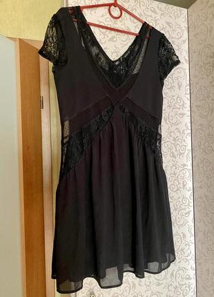 Платье черная готически-романтическое