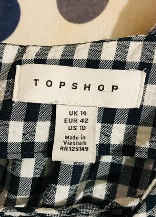 Длинное платье в клетку с красивым рукавом и открытой спиной от topshop7 фото