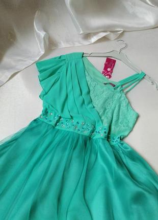 Плаття з атласною підкладкою стразами шифон ніжна сітка всі сукні йдуть по розпродажу з дефектами де2 фото