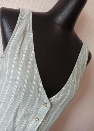 Легкая летняя женская блуза блузка майка лен вискоза2 фото