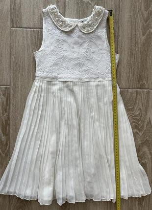 Нарядное праздничное белое платье 5-7 лет3 фото