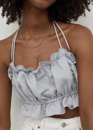 Невероятный льняной топ h&m