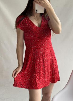 Летнее платье в цветочный принт/літня  коротка сукня1 фото