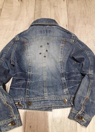 Джинсовая куртка пиджак на 8-9лет4 фото
