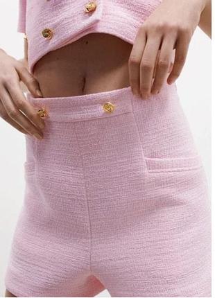 Нежно- розовые шорты zara