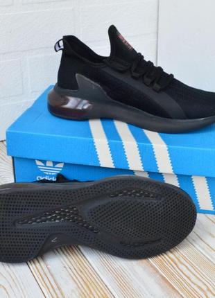 Стильні літні кросівки адідас adidas чорні з червоним текстиль+сітка осінні,весняні,на осінь,весна,літо 4