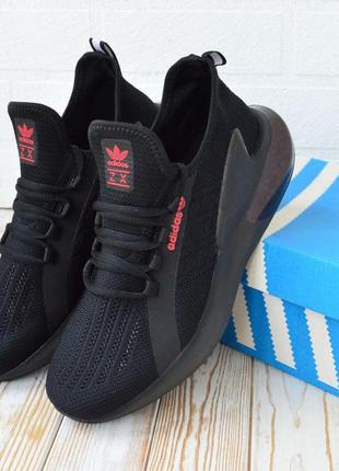 Стильні літні кросівки адідас adidas чорні з червоним текстиль+сітка осінні,весняні,на осінь,весна,літо 8