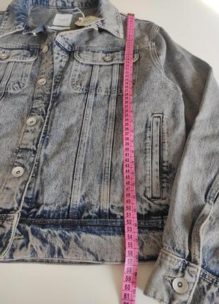 Reserved джинсова куртка джинсовка піджак джинсовий чоловіча  з кишенями бежевий розмір: s м3 фото