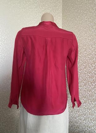 Яркая шелковая блуза цвет фуксия caroll2 фото