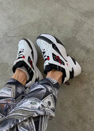 Кроссовки nike m2k tekno white black red2 фото