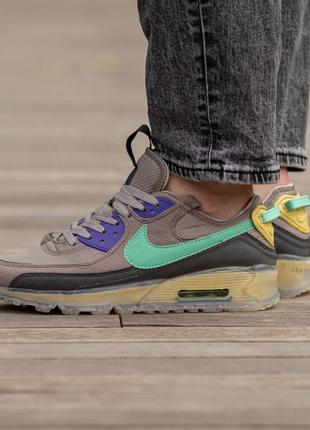 Мужские кроссовки nike air max 90 x terrascape  brown #найк