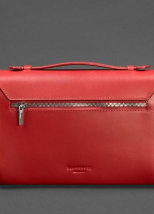 Червона жіноча шкіряна сумка крута з натуральної шкіри класична, стильна жіноча сумка шкіряна4 фото