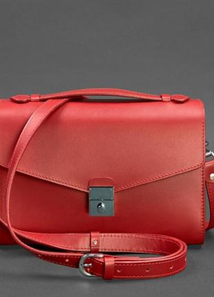 Червона жіноча шкіряна сумка крута з натуральної шкіри класична, стильна жіноча сумка шкіряна6 фото