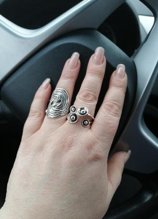 Кільце кольцо колечко срібло s925 акцентне срібне стильне модне нове9 фото