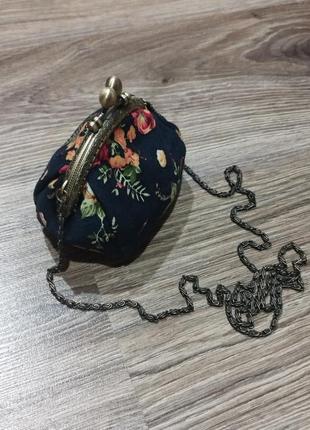 Женский винтажный цветочный мини кошелёк сумочка