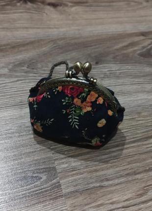 Женский винтажный цветочный  мини кошелёк сумочка3 фото