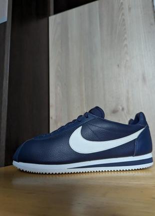 Nike classic cortez blue - шкіряні кросівки