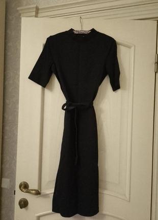 Шикарное черное платье голди с поясом2 фото