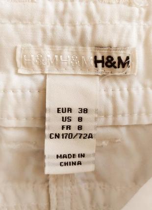 Качественные белые коттоновые шорты h&amp;m, р-р 384 фото