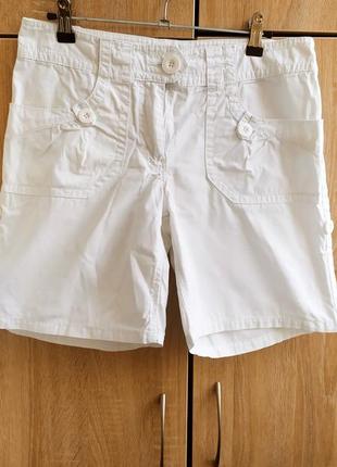 Качественные белые коттоновые шорты h&amp;m, р-р 381 фото