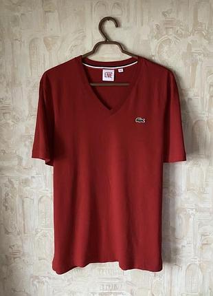 Футболка lacoste червона (красная)