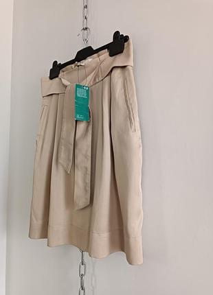 Юбка с высокой талией бежевого цвета из лиоцелла h&m 170/76 cm4 фото