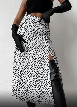 Летняя юбка с разрезом софт