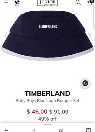 Панамка дитяча timberland на 3м 42, двохстороння