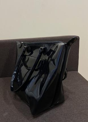 Пляжная прозрачная сумка шоппер силиконовая3 фото