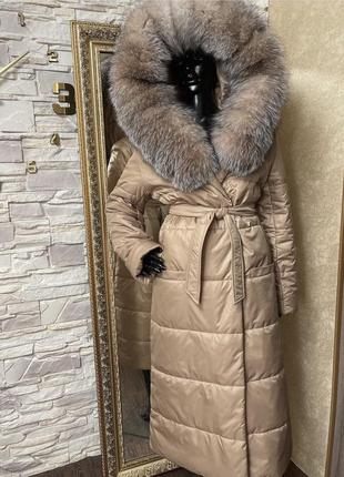 Зимняя куртка с натуральним мехом блюфрост пуховик