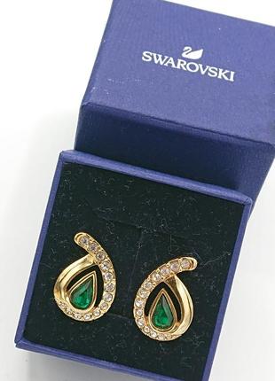 Винтажные серьги клипсы s.a.l swarovski