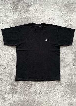 Vintage nike 90s tee винтаж мужская футболка черная найк плотная найк оверсайз оригинал размер xl