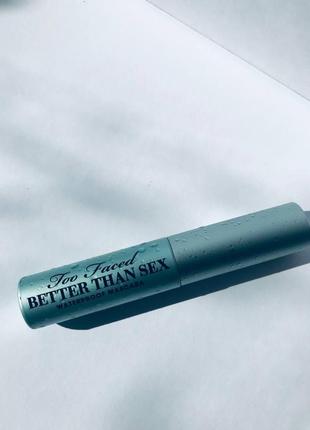 Too faced better than sex volumizing & lengthening waterproof mascara водостійка туш1 фото