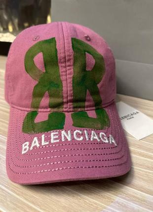 Рожева кепка бейсболка баленсіага balenciaga2 фото